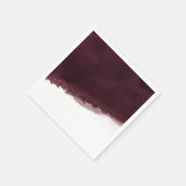 Black Cherry Watercolor & Gold Moderner Chic Elega Serviette (Ecke)