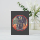 Black Cherubim Engel Postkarte (Stehend Vorderseite)