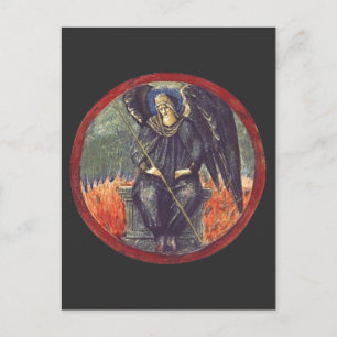 Black Cherubim Engel Postkarte