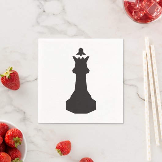 Black Chess Piece Paper Napkins Serviette (Beispiel)