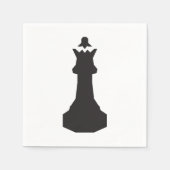 Black Chess Piece Paper Napkins Serviette (Vorderseite)