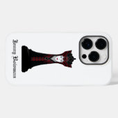 Black Chess Queen / Personalisiert Name Case Mate  (Rückseite (Horizontal))