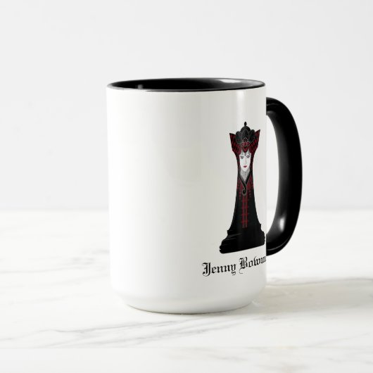 Black Chess Queen / Personalisierter Name Tasse (VorderseiteRechts)