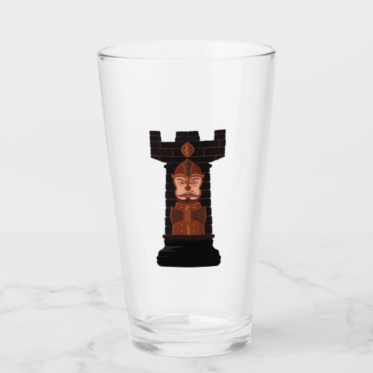 Black Chess Rook Glas (Vorderseite)