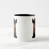 Black Chess Rook Zweifarbige Tasse (Mittel)