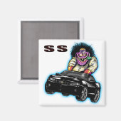 Black Chevy Camaro SS Magnet (Vorderseite/Rückseite)