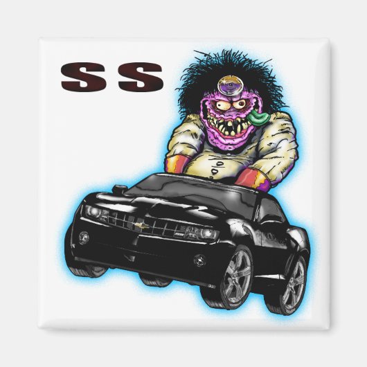 Black Chevy Camaro SS Magnet (Vorne)