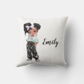 Black Chibi Girl Kissen (Rückseite)