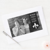 Black Chic Blüh Banner Save the Date Sticker (Umschlag)