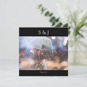 Black Chic Foto Elegante Moderne Kunst, Dichtung u Einladung (Stehend Vorderseite)