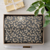 Black Chic Gold Glitzer Leopard Seidenpapier (Geschenk)