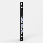 Black Chic White Polka Dos Fun Daisy Custom Case-Mate iPhone Hülle (Hinten/Rechts)