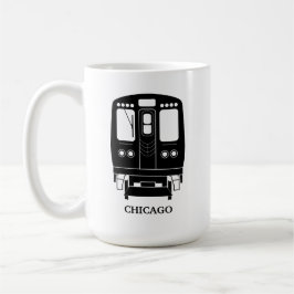 Black Chicago "L" Profil Kaffeetasse