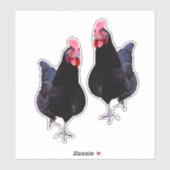 Black Chickens Strut Aufkleber (Blatt)