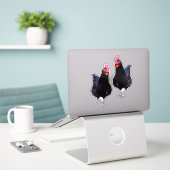 Black Chickens Strut Aufkleber (Laptop auf Schreibtisch)