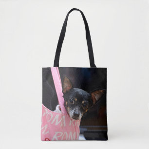 Black Chihuahua Shopping Tasche