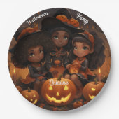 Black Children Halloween-Party Teller (Vorderseite)