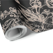 Black Chinoiserie-Geschenk Geschenkpapier (Rolleneckpunkt)