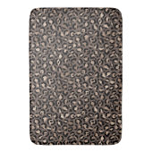 Black Chocolate Brown Bronze Leopard Print         Badematte (Vorderseite Vertikal)