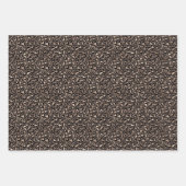 Black Chocolate Brown Bronze Leopard Print Geschenkpapier Set (Vorderseite)