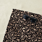 Black Chocolate Brown Bronze Leopard Print         Strandtuch (Beispiel)