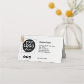 Black Christmas Ball Geschenk Gold Snowflake Gesch Platzkarte (Rückseite)