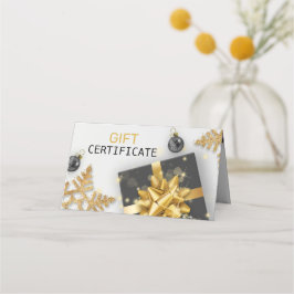 Black Christmas Ball Geschenk Gold Snowflake Gesch Platzkarte