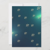 Black Christmas Balls Snowflakes Gold Party Einladung (Rückseite)