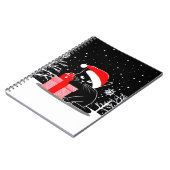 Black Christmas Cat Notizblock (Linke Seite)