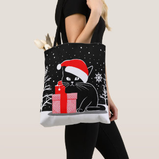 Black Christmas Cat Tasche