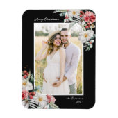 Black Christmas Elegantes Foto Magnet (Vertikal)