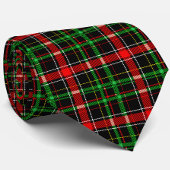 Black Christmas Flannel Plaid Tartan Design Krawatte