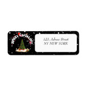 Black Christmas Graffiti Rücksendeadresse (Vorne)