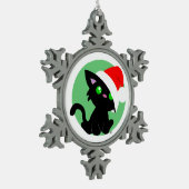 Black Christmas Kitty Ornament (Links)