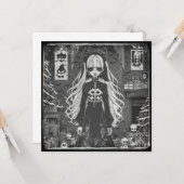 Black Christmas (navideña gris). Karte (Vorderseite/Rückseite Beispiel)