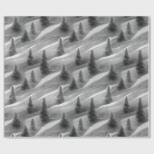 Black Christmas Pattern#10 ID1009 Geschenkpapier (Flach)