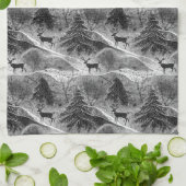 Black Christmas Pattern#13 ID1009 Geschirrtuch (Gefaltet)