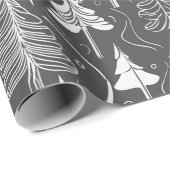 Black Christmas Pattern#6 ID1009 Geschenkpapier (Rolleneckpunkt)