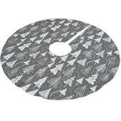 Black Christmas Pattern#6 ID1009 Polyester Weihnachtsbaumdecke (Schrägansicht)