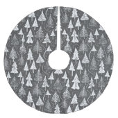 Black Christmas Pattern#6 ID1009 Polyester Weihnachtsbaumdecke (Vorderseite)