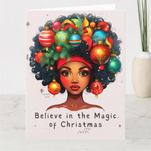 Black Christmas Sista Melanin Queen Women Xmas Karte