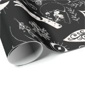 Black Christmas Wrapping Paper - Death Moth Geschenkpapier (Rolleneckpunkt)