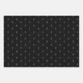 Black Christmas Wrapping Paper Flat Sheet Set 3 Geschenkpapier Set (Vorderseite 3)