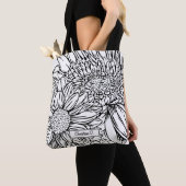 Black Chrysanthemums Line Drawing with Name Tasche (Von Nahem)