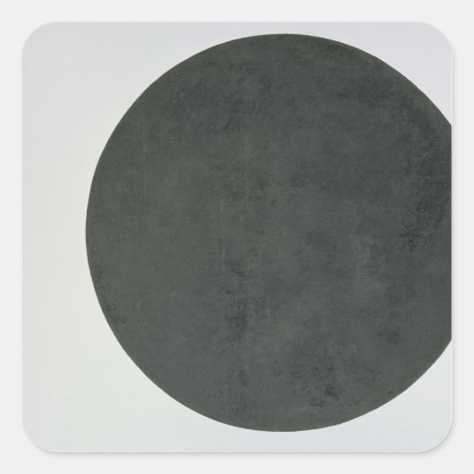 Black Circle, c.1923 Quadratischer Aufkleber (Vorderseite)
