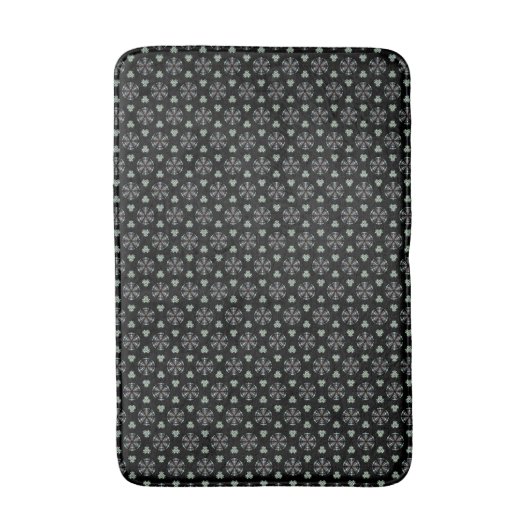 Black Circle Delight Bath Mat Badematte (Vorderseite Vertikal)