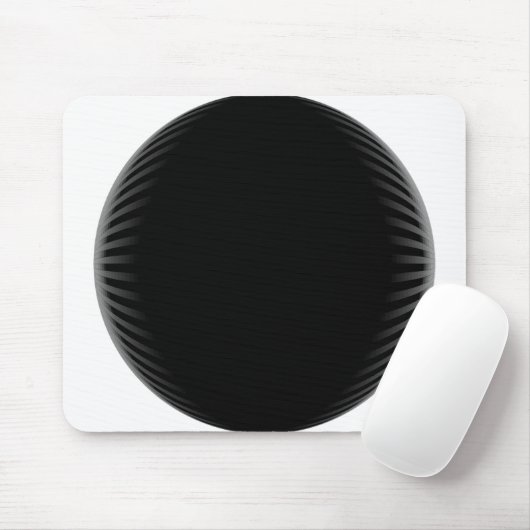 Black Circle Mousepad (Mit Mouse)