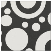 Black Circle & Polka Dots Grid + Ihr Backgr. Stoff (Nahaufnahme)