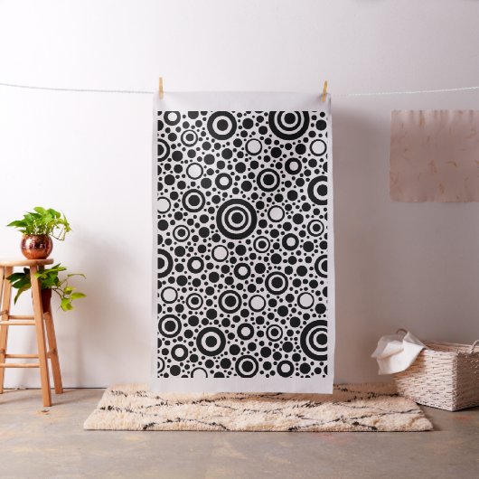 Black Circle & Polka Dots + Ihr Backgr. Ideen Stoff (Beispiel)