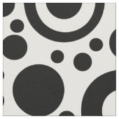 Black Circle & Polka Dots + Ihr Backgr. Ideen Stoff (Nahaufnahme)